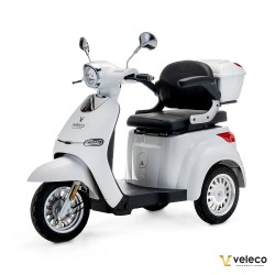 Veleco CRISTAL: scooter elettrico a tre ruote con illuminazione LED completa