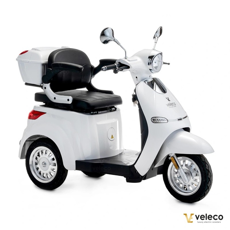 Veleco CRISTAL: scooter elettrico a tre ruote con illuminazione LED completa