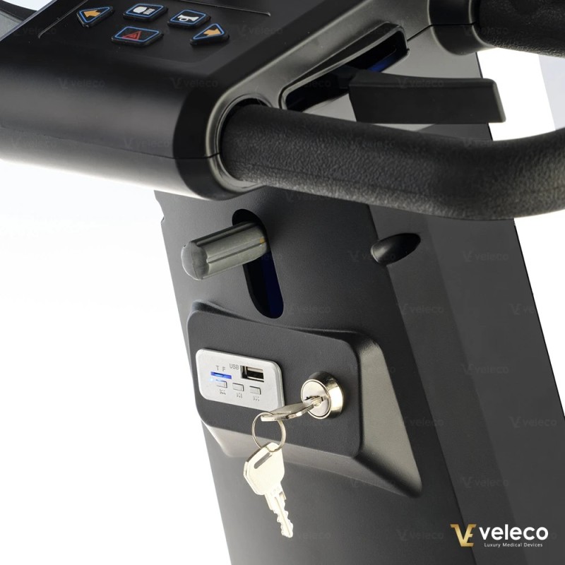 Veleco SHARPY: scooter elettrico per disabili a 4 ruote con sedile tipo capitano