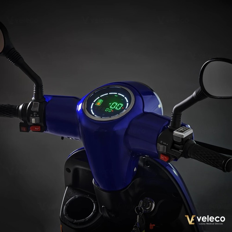 Veleco TURRIS: scooter di mobilità a tre ruote con luci a LED